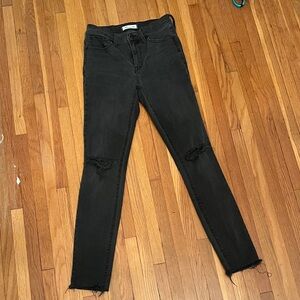 Madewell Black Distressed Women's Jeans